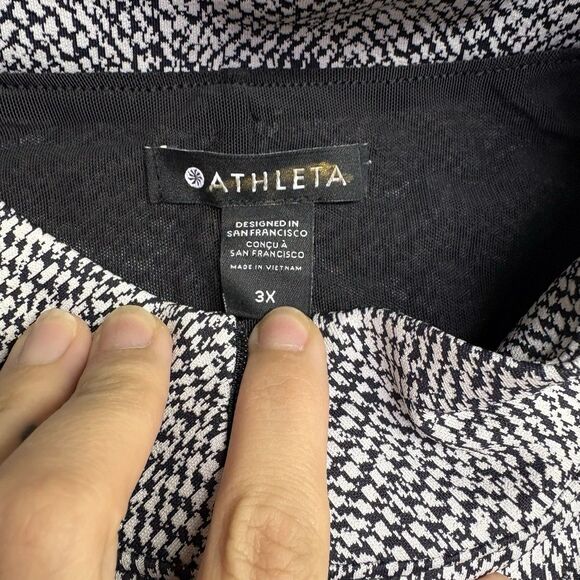 Athleta Women's Delancey Dress Size 3X Braiden Black Sculptek Textured - Picture 3 of 7